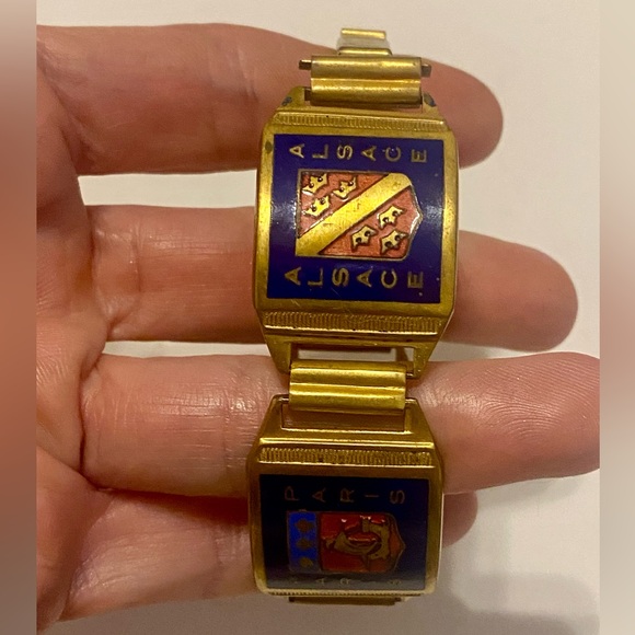 Vintage WWII Commemorative Panel Bracelet - Picture 12 of 15